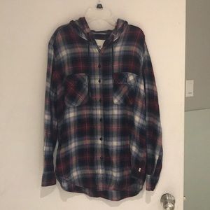 Button up hooded flannel shirt from Garage